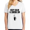 1-DAY RUSH NO MINIMUM Ladies V-Neck Short Sleeve T-Shirt Thumbnail