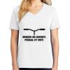 1-DAY RUSH NO MINIMUM Ladies V-Neck Short Sleeve T-Shirt Thumbnail