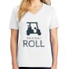 1-DAY RUSH NO MINIMUM Ladies V-Neck Short Sleeve T-Shirt Thumbnail