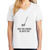 1-DAY RUSH NO MINIMUM Ladies V-Neck Short Sleeve T-Shirt Thumbnail