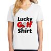 1-DAY RUSH NO MINIMUM Ladies V-Neck Short Sleeve T-Shirt Thumbnail