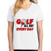 1-DAY RUSH NO MINIMUM Ladies V-Neck Short Sleeve T-Shirt Thumbnail