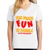 1-DAY RUSH NO MINIMUM Ladies V-Neck Short Sleeve T-Shirt Thumbnail