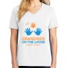 1-DAY RUSH NO MINIMUM Ladies V-Neck Short Sleeve T-Shirt Thumbnail