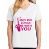 1-DAY RUSH NO MINIMUM Ladies V-Neck Short Sleeve T-Shirt Thumbnail