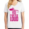 1-DAY RUSH NO MINIMUM Ladies V-Neck Short Sleeve T-Shirt Thumbnail