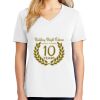 1-DAY RUSH NO MINIMUM Ladies V-Neck Short Sleeve T-Shirt Thumbnail