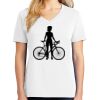 1-DAY RUSH NO MINIMUM Ladies V-Neck Short Sleeve T-Shirt Thumbnail