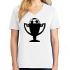 1-DAY RUSH NO MINIMUM Ladies V-Neck Short Sleeve T-Shirt Thumbnail