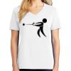 1-DAY RUSH NO MINIMUM Ladies V-Neck Short Sleeve T-Shirt Thumbnail