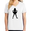 1-DAY RUSH NO MINIMUM Ladies V-Neck Short Sleeve T-Shirt Thumbnail