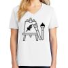 1-DAY RUSH NO MINIMUM Ladies V-Neck Short Sleeve T-Shirt Thumbnail