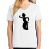 1-DAY RUSH NO MINIMUM Ladies V-Neck Short Sleeve T-Shirt Thumbnail