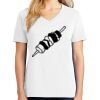 1-DAY RUSH NO MINIMUM Ladies V-Neck Short Sleeve T-Shirt Thumbnail