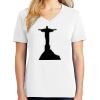 1-DAY RUSH NO MINIMUM Ladies V-Neck Short Sleeve T-Shirt Thumbnail
