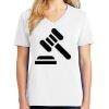 1-DAY RUSH NO MINIMUM Ladies V-Neck Short Sleeve T-Shirt Thumbnail