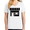 1-DAY RUSH NO MINIMUM Ladies V-Neck Short Sleeve T-Shirt Thumbnail
