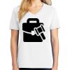 1-DAY RUSH NO MINIMUM Ladies V-Neck Short Sleeve T-Shirt Thumbnail