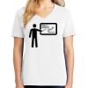 1-DAY RUSH NO MINIMUM Ladies V-Neck Short Sleeve T-Shirt Thumbnail