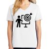 1-DAY RUSH NO MINIMUM Ladies V-Neck Short Sleeve T-Shirt Thumbnail