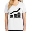 1-DAY RUSH NO MINIMUM Ladies V-Neck Short Sleeve T-Shirt Thumbnail
