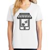 1-DAY RUSH NO MINIMUM Ladies V-Neck Short Sleeve T-Shirt Thumbnail