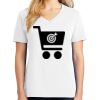 1-DAY RUSH NO MINIMUM Ladies V-Neck Short Sleeve T-Shirt Thumbnail
