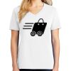 1-DAY RUSH NO MINIMUM Ladies V-Neck Short Sleeve T-Shirt Thumbnail