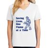 1-DAY RUSH NO MINIMUM Ladies V-Neck Short Sleeve T-Shirt Thumbnail