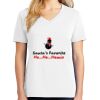 1-DAY RUSH NO MINIMUM Ladies V-Neck Short Sleeve T-Shirt Thumbnail