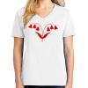 1-DAY RUSH NO MINIMUM Ladies V-Neck Short Sleeve T-Shirt Thumbnail