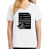 1-DAY RUSH NO MINIMUM Ladies V-Neck Short Sleeve T-Shirt Thumbnail