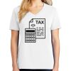 1-DAY RUSH NO MINIMUM Ladies V-Neck Short Sleeve T-Shirt Thumbnail