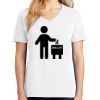 1-DAY RUSH NO MINIMUM Ladies V-Neck Short Sleeve T-Shirt Thumbnail