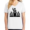 1-DAY RUSH NO MINIMUM Ladies V-Neck Short Sleeve T-Shirt Thumbnail