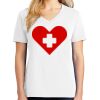 1-DAY RUSH NO MINIMUM Ladies V-Neck Short Sleeve T-Shirt Thumbnail