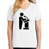 1-DAY RUSH NO MINIMUM Ladies V-Neck Short Sleeve T-Shirt Thumbnail