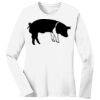 1-DAY RUSH NO MINIMUM Ladies Long Sleeve Crew Neck T-Shirt Thumbnail