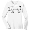 1-DAY RUSH NO MINIMUM Ladies Long Sleeve Crew Neck T-Shirt Thumbnail