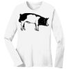 1-DAY RUSH NO MINIMUM Ladies Long Sleeve Crew Neck T-Shirt Thumbnail