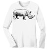 1-DAY RUSH NO MINIMUM Ladies Long Sleeve Crew Neck T-Shirt Thumbnail