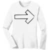 1-DAY RUSH NO MINIMUM Ladies Long Sleeve Crew Neck T-Shirt Thumbnail