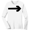 1-DAY RUSH NO MINIMUM Ladies Long Sleeve Crew Neck T-Shirt Thumbnail