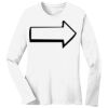 1-DAY RUSH NO MINIMUM Ladies Long Sleeve Crew Neck T-Shirt Thumbnail