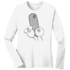 1-DAY RUSH NO MINIMUM Ladies Long Sleeve Crew Neck T-Shirt Thumbnail