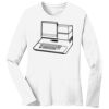 1-DAY RUSH NO MINIMUM Ladies Long Sleeve Crew Neck T-Shirt Thumbnail