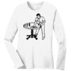 1-DAY RUSH NO MINIMUM Ladies Long Sleeve Crew Neck T-Shirt Thumbnail