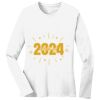 1-DAY RUSH NO MINIMUM Ladies Long Sleeve Crew Neck T-Shirt Thumbnail