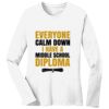 1-DAY RUSH NO MINIMUM Ladies Long Sleeve Crew Neck T-Shirt Thumbnail