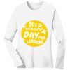 1-DAY RUSH NO MINIMUM Ladies Long Sleeve Crew Neck T-Shirt Thumbnail